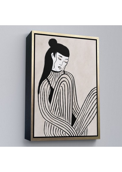 canvas Serie Handdrawn Oturan Kadın TABLOSU-7981 modelleri