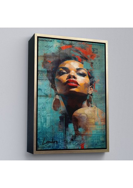 canvas Serie Afrikalı Güzel Kadın TABLOSU-7889