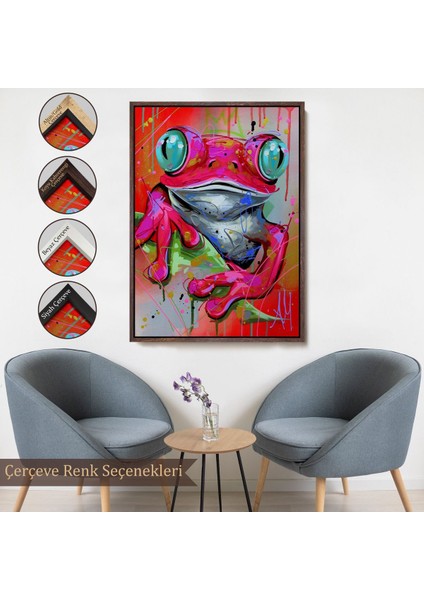 canvas Serie Sevimli Pembe Kurbağa TABLOSU-7838 fırsatları