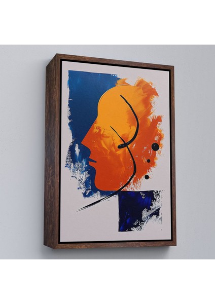 canvas Serie Yağlıboya Görünümlü Soyut Insan Silüeti TABLO-7650