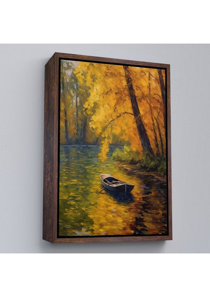 canvas Serie Ormandaki Akarsuda Ilerleyen Tekne TABLO-7598 fiyatları