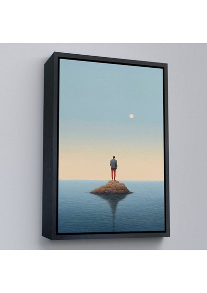 canvas Serie Denizin Ortasında Yalnız Adam TABLOSU-7538