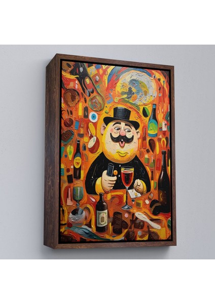 canvas Serie Içki Içen Şişman Adam TABLOSU-8002 fiyatları