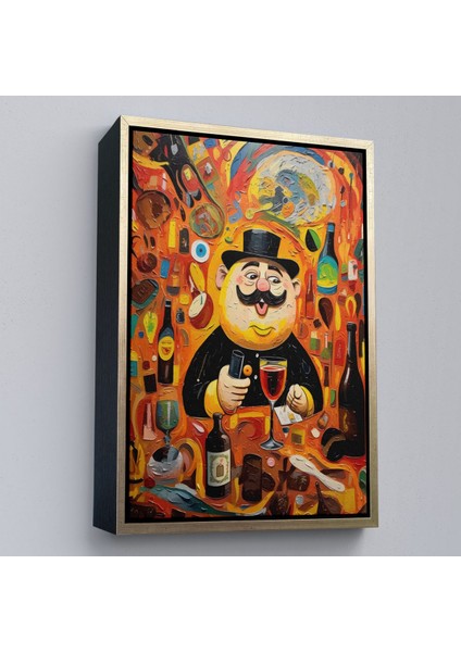 canvas Serie Içki Içen Şişman Adam TABLOSU-8002 modelleri