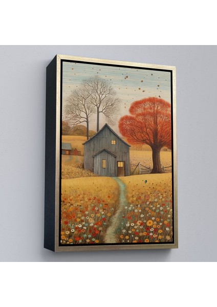 canvas Serie Çayırdaki Ahır Evi TABLOSU-7531