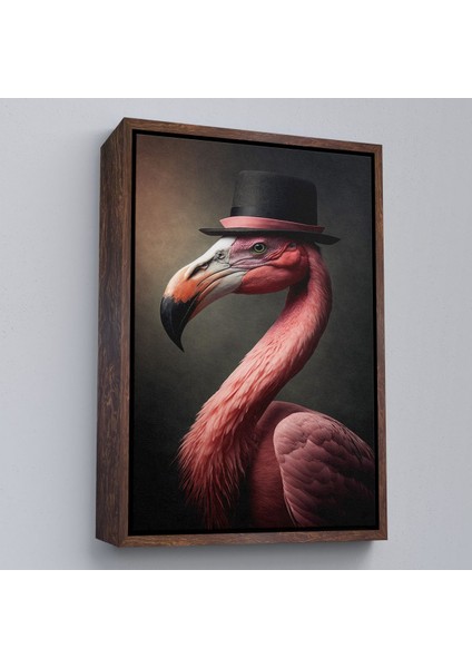 canvas Serie Şapkalı Pembe Filamingo TABLOSU-7930 fiyatları