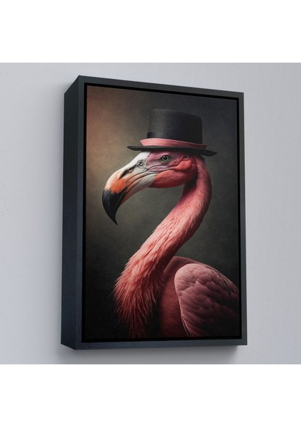 canvas Serie Şapkalı Pembe Filamingo TABLOSU-7930 modelleri