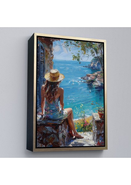 canvas Serie Deniz Manzarasınız Izleyen Kadın TABLOSU-7866 modelleri
