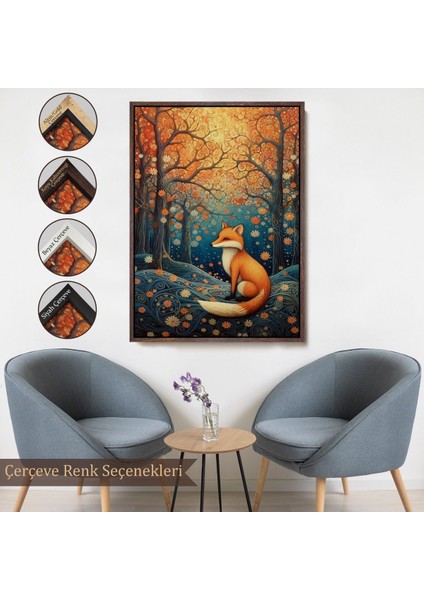 ^#canvas Serie Soyut Ormandaki Sarı Tilki TABLOSU-7527 fırsatları