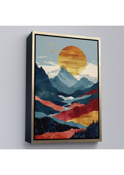 canvas Serie Dağların Üstündeki Güneş Manzarası TABLO-7649