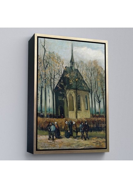 canvas Serie Vincent Van Gogh - Cemaat Nuenen'deki Reform Kilisesinden Ayrılıyor TABLO-7466