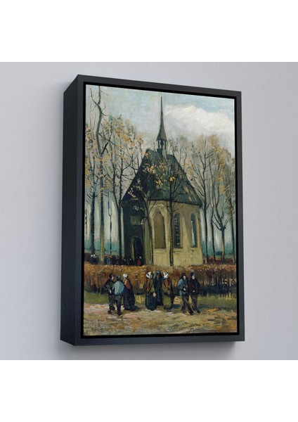 canvas Serie Vincent Van Gogh - Cemaat Nuenen'deki Reform Kilisesinden Ayrılıyor TABLO-7466