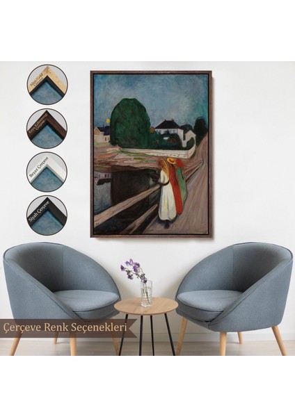 ^#canvas Serie Edvard Munch - Köprüdeki Kızlar Tablo - The Girls On The BRIDGE-7429 fırsatları