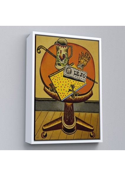 ^#canvas Serie Joan Miro'nun Eldiveni ve Gazetesi Tablo - Glove And NEWSPAPER-7411