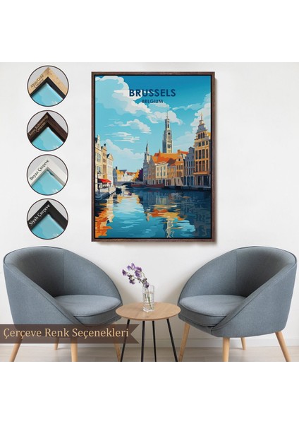 canvas Serie Brüksel Belçika TABLOSU-7964 fırsatları