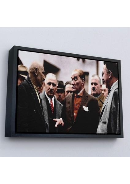 canvas Serie Muatafa Kemal Atatürk Yurttaş Ile Konuma TABLOSU-7193 modelleri