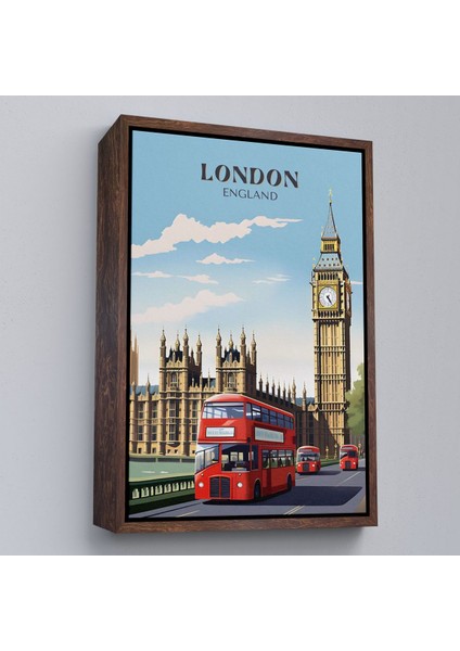 canvas Serie Londra Şehir Manzarası ve Kırmızı Otobüs TABLOSU-7712 fiyatları