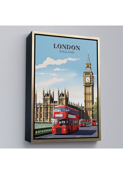 canvas Serie Londra Şehir Manzarası ve Kırmızı Otobüs TABLOSU-7712 modelleri