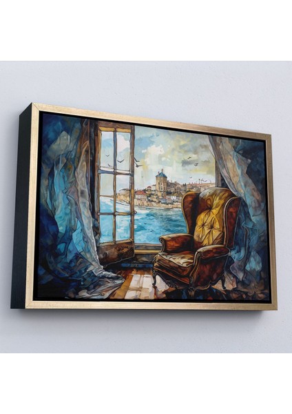 canvas Serie Deniz Manzarası ve Koltuk TABLOSU-7262 modelleri