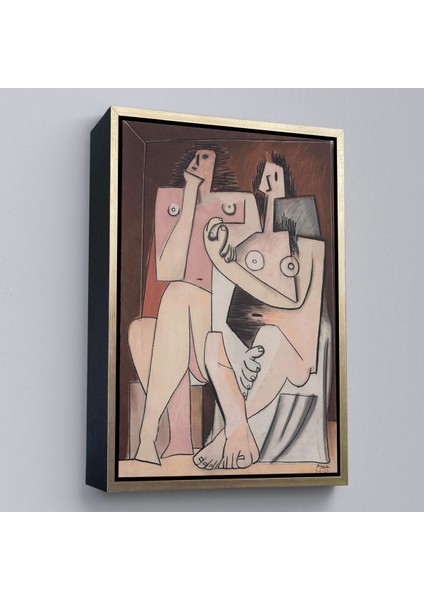 canvas Serie Pablo Picasso - Adam ve Kadın Soyut Tablosu - Homme Et FEMME-7329