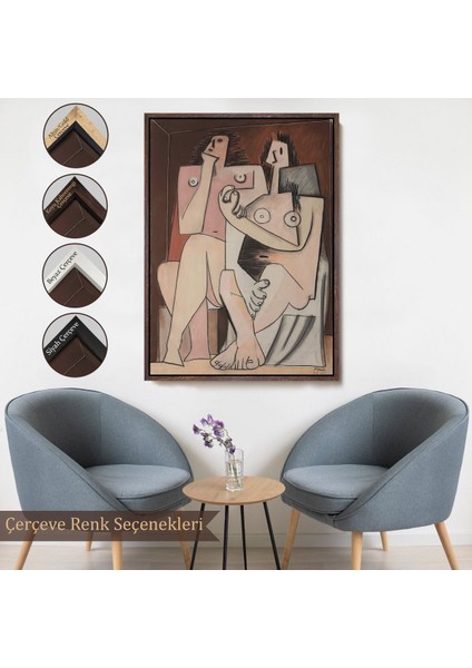 canvas Serie Pablo Picasso - Adam ve Kadın Soyut Tablosu - Homme Et FEMME-7329