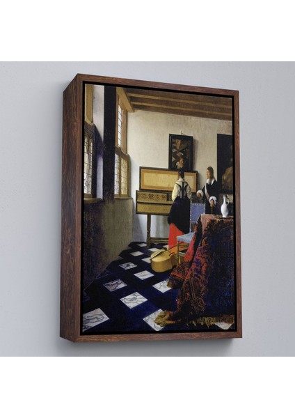 canvas Serie Johannes Vermeer - Müzik Dersi Tablo - The Music LESSON-7348 fiyatları
