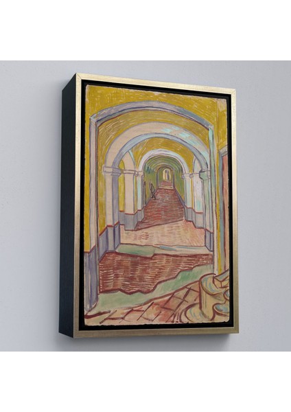 canvas Serie Vincent Van Gogh - Akıl Hastanesi Koridor Girişi Tablo - Corridor In The ASYLUM-7474