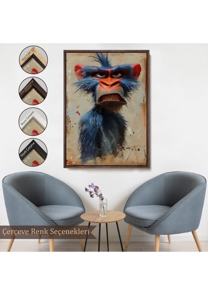 ^#canvas Serie Sinirli Maymun TABLOSU-7905 fırsatları