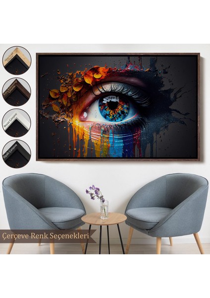 ^#canvas Serie Renkli Zarif Kadın Göz TABLOSU-7213 fırsatları