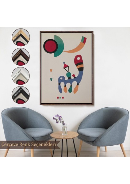 canvas Serie Vasiliy Kandinsky - 11 Resim ve 7 Şiir Soyut TABLOSU-7485 fırsatları