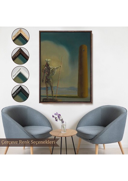 ^#canvas Serie Salvador Dali - Kuledeki Şövalye Tablosu - Le Cavalier A La TOUR-7399 fırsatları