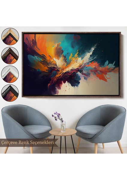 canvas Serie Soyut Renkli Mürekkep TABLOSU-7207 fırsatları