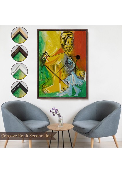 ^#canvas Serie Pablo Picasso - Adam ve Çocuk Tablosu - Homme Et ENFANT-7328 fırsatları