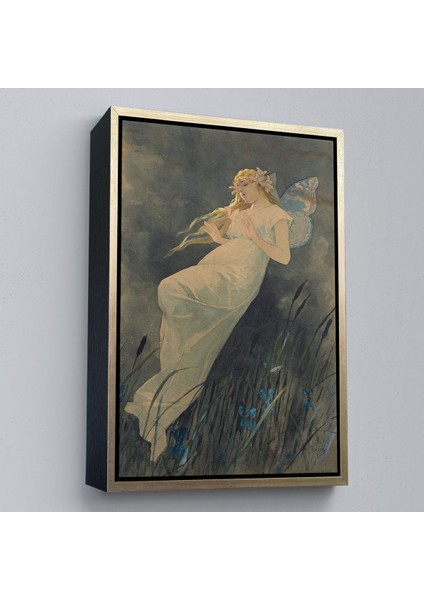 canvas Serie Alphonse Mucha'nın Iris Çiçekleriyle Elf TABLO-7288 fiyatları