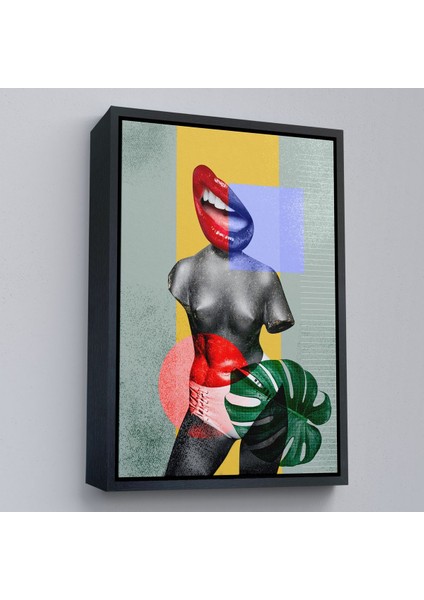 canvas Serie Üstsüz Retro Kadın TABLOSU-7916