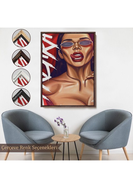 canvas Serie Gözlüklü Kadın TABLOSU-7719 fırsatları