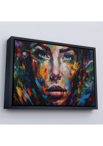 canvas Serie Soyut Renkli Kadın TABLOSU-7208