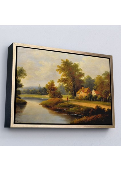 canvas Serie Rusya Köy Evi Manzarası TABLO-7020