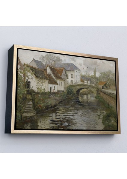 canvas Serie Ortaçağ Alman Köy Kanalı Vintage Tablo modelleri