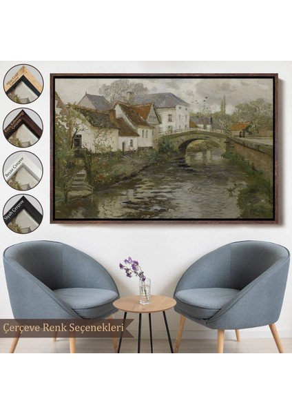 canvas Serie Ortaçağ Alman Köy Kanalı Vintage Tablo fırsatları