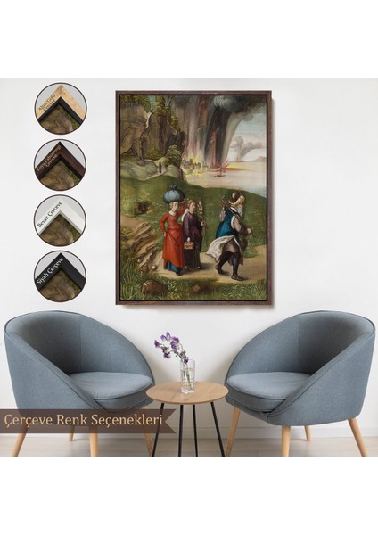 canvas Serie Albrecht Dürer - Lüt ve Kızları Tablosu - Lot And His DAUGHTERS-7355 fırsatları
