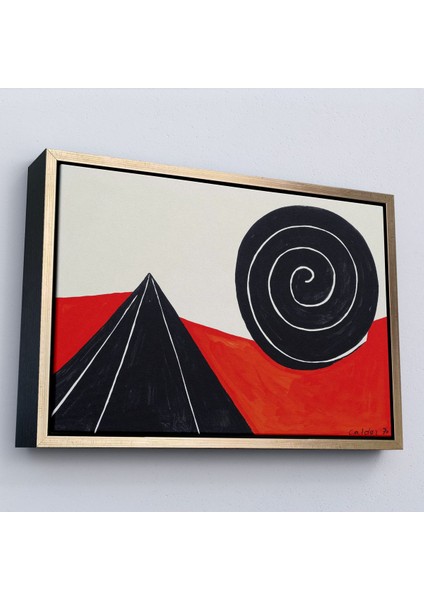 canvas Serie Ale x ander Calder - Piramit ve Sarmal Tablo - Pyramid And SPIRAL-7111