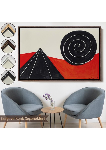 canvas Serie Ale x ander Calder - Piramit ve Sarmal Tablo - Pyramid And SPIRAL-7111