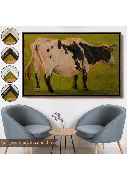 canvas Serie Carlo Dalgas - Siyah Beyaz Holstein Ineği TABLOSU-7058 fırsatları
