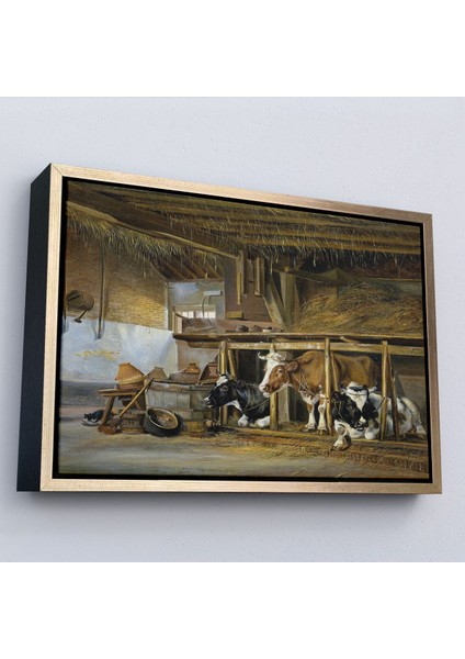 canvas Serie Jan Van Ravenswaay - Ahırdaki Hollanda Inekleri TABLO-7064