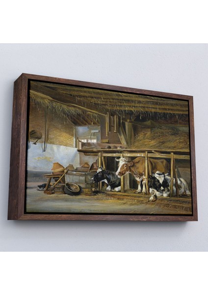 canvas Serie Jan Van Ravenswaay - Ahırdaki Hollanda Inekleri TABLO-7064 fiyatları