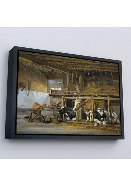 canvas Serie Jan Van Ravenswaay - Ahırdaki Hollanda Inekleri TABLO-7064 modelleri