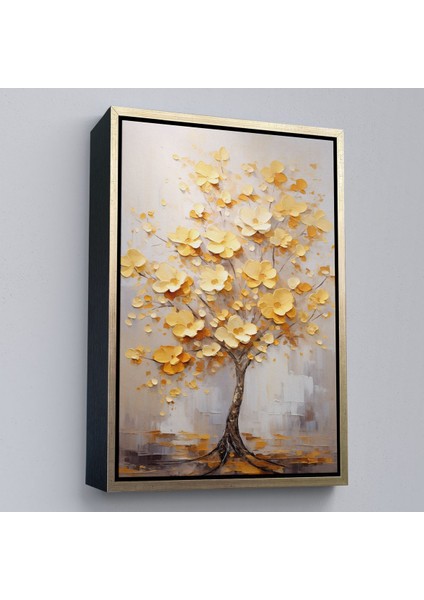 canvas Serie Sarı Çiçekli Ağaç TABLOSU-7624