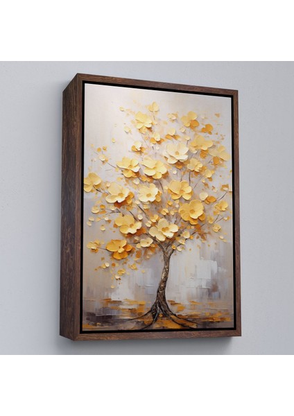 canvas Serie Sarı Çiçekli Ağaç TABLOSU-7624