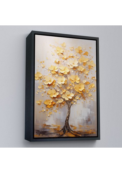 canvas Serie Sarı Çiçekli Ağaç TABLOSU-7624